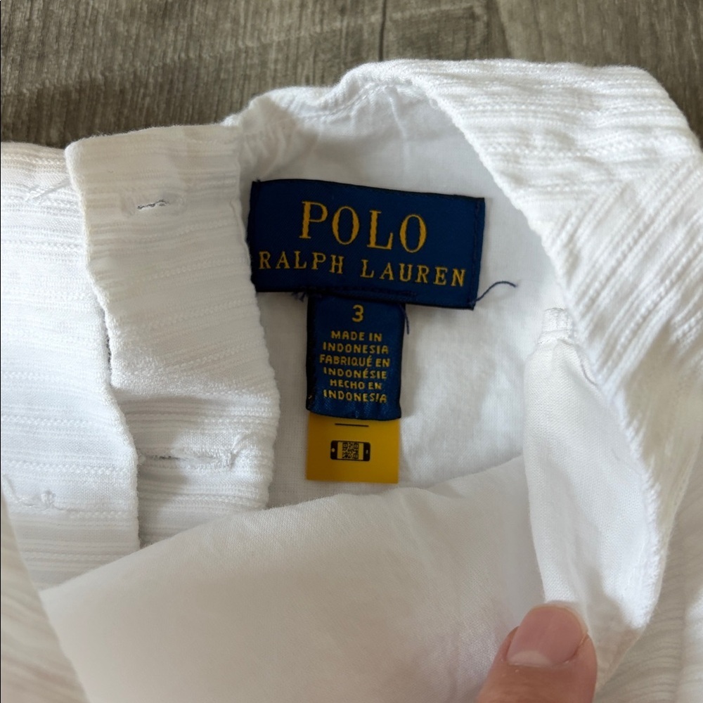 Polo by Ralph Lauren White Kids Girls Formal Dress 3T - Picture 4 of 8